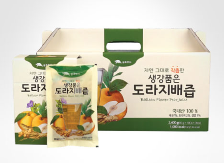 Slow Food Ginger Product contains 30 pieces of Doraji Pear Juice