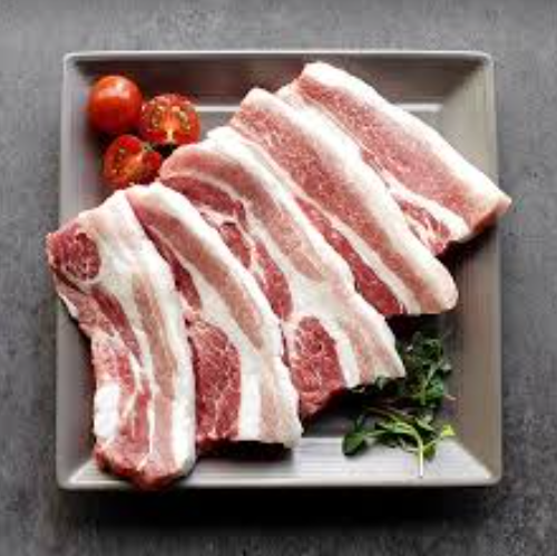 1kg of pork belly for barbecue (12mm)