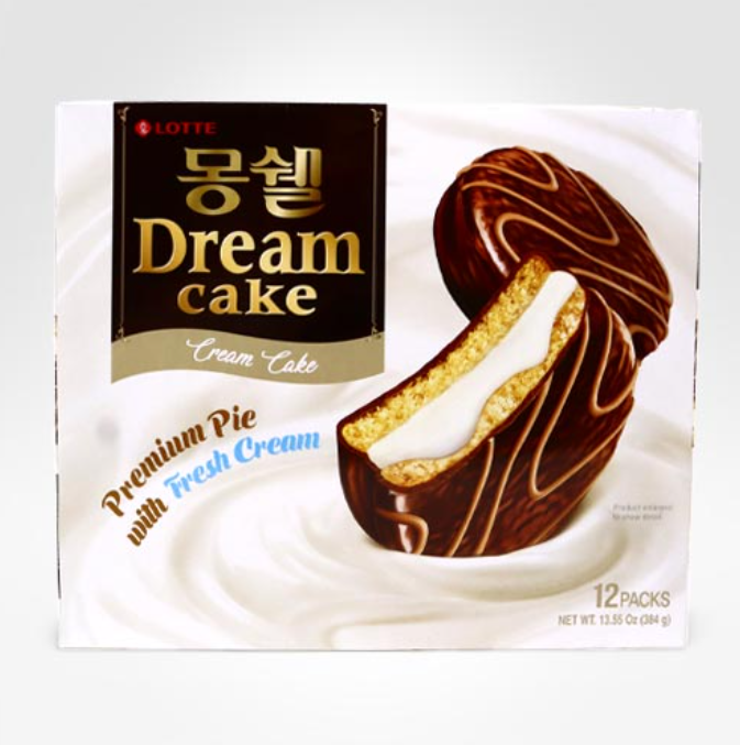 Lotte Dream MonCher Original Chocolate Cream Cakes – 12 Packs (408g)