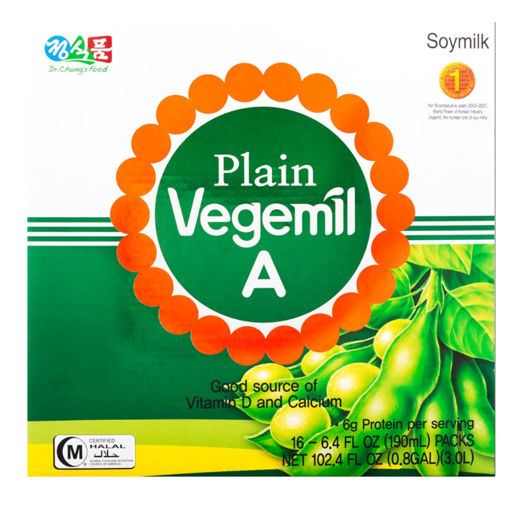 Regular food, plain Vegemil A soy milk 16 packs 190ML*16
