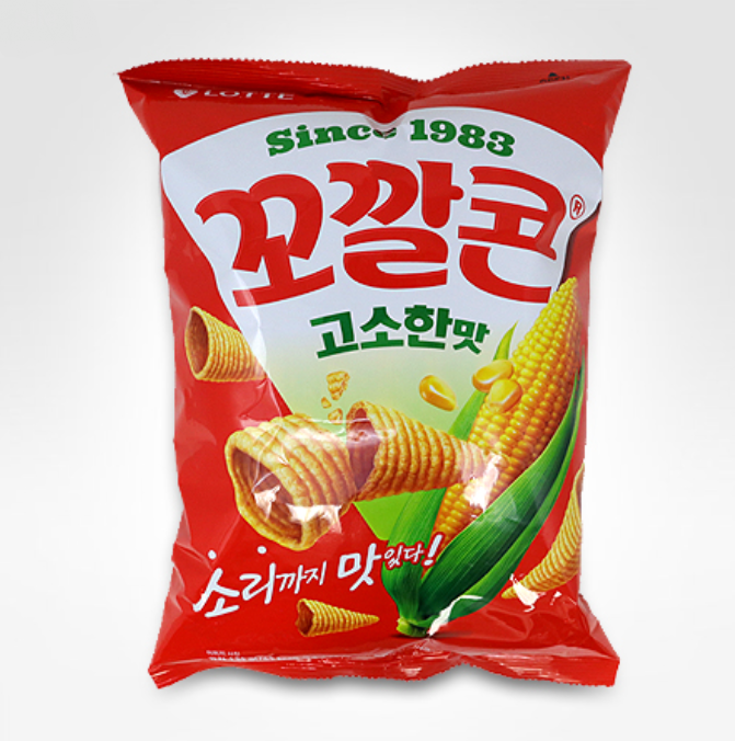 Lotte Kkokkal Corn Snack – Buttery & Savory Flavor 134g