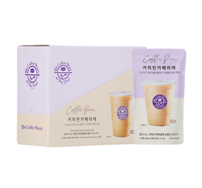 The Coffee Bean Café Latte Pouch 190ML 10 Pack