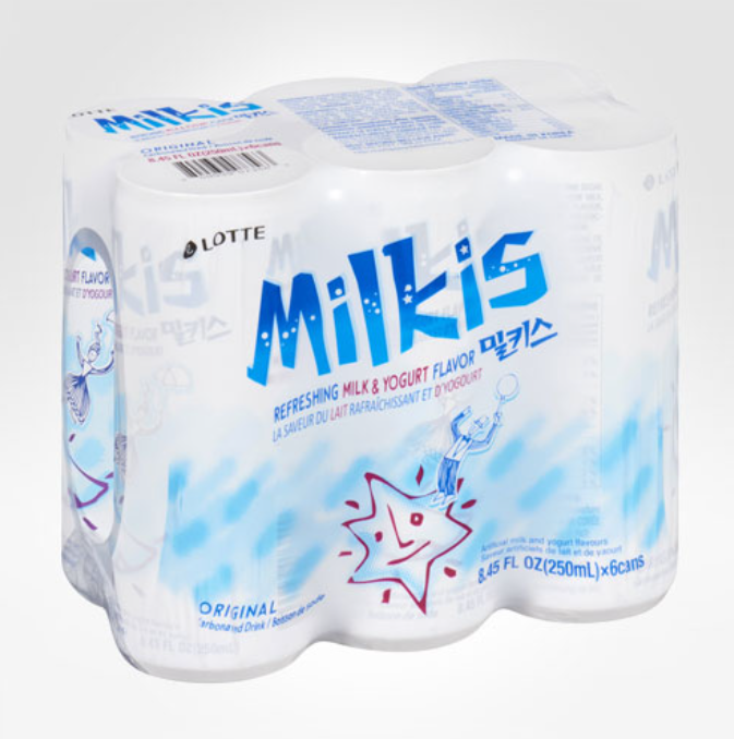 Lotte Milkis Milk &amp; Yogurt 250ML×6