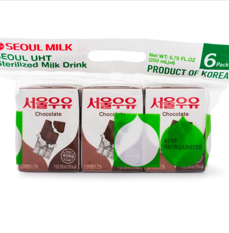 Seoul Milk Chocolate Milk 190ML (6 Packs)