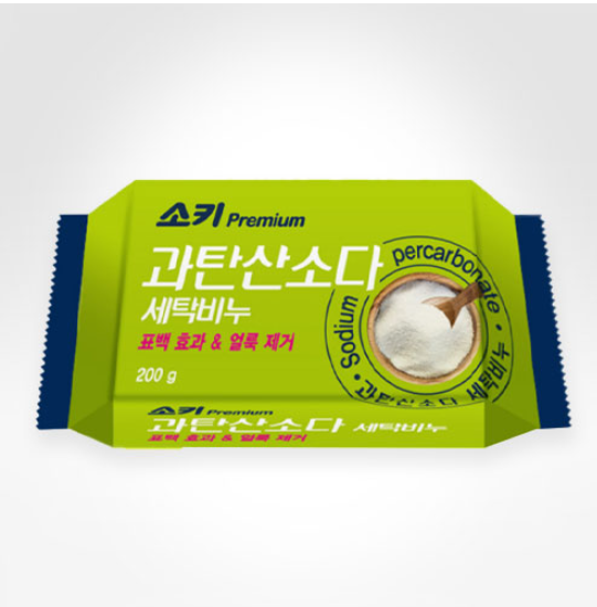 (무궁화) 소키프리미엄과탄산소다세탁비누 200G