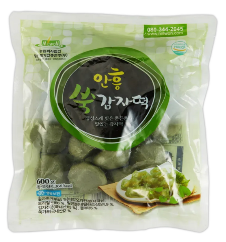 (밀원) 안흥 쑥감자떡 600G