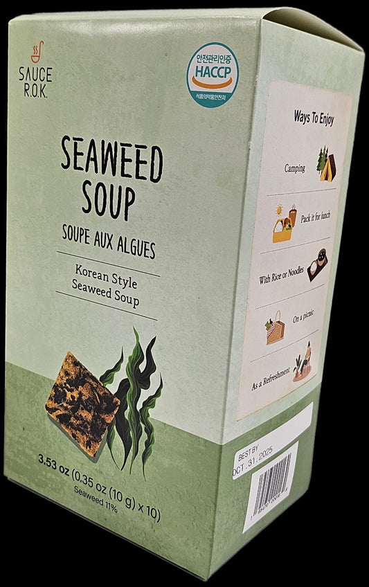 Seaweed soup seasoned with Sosrak Baeknyeon broth